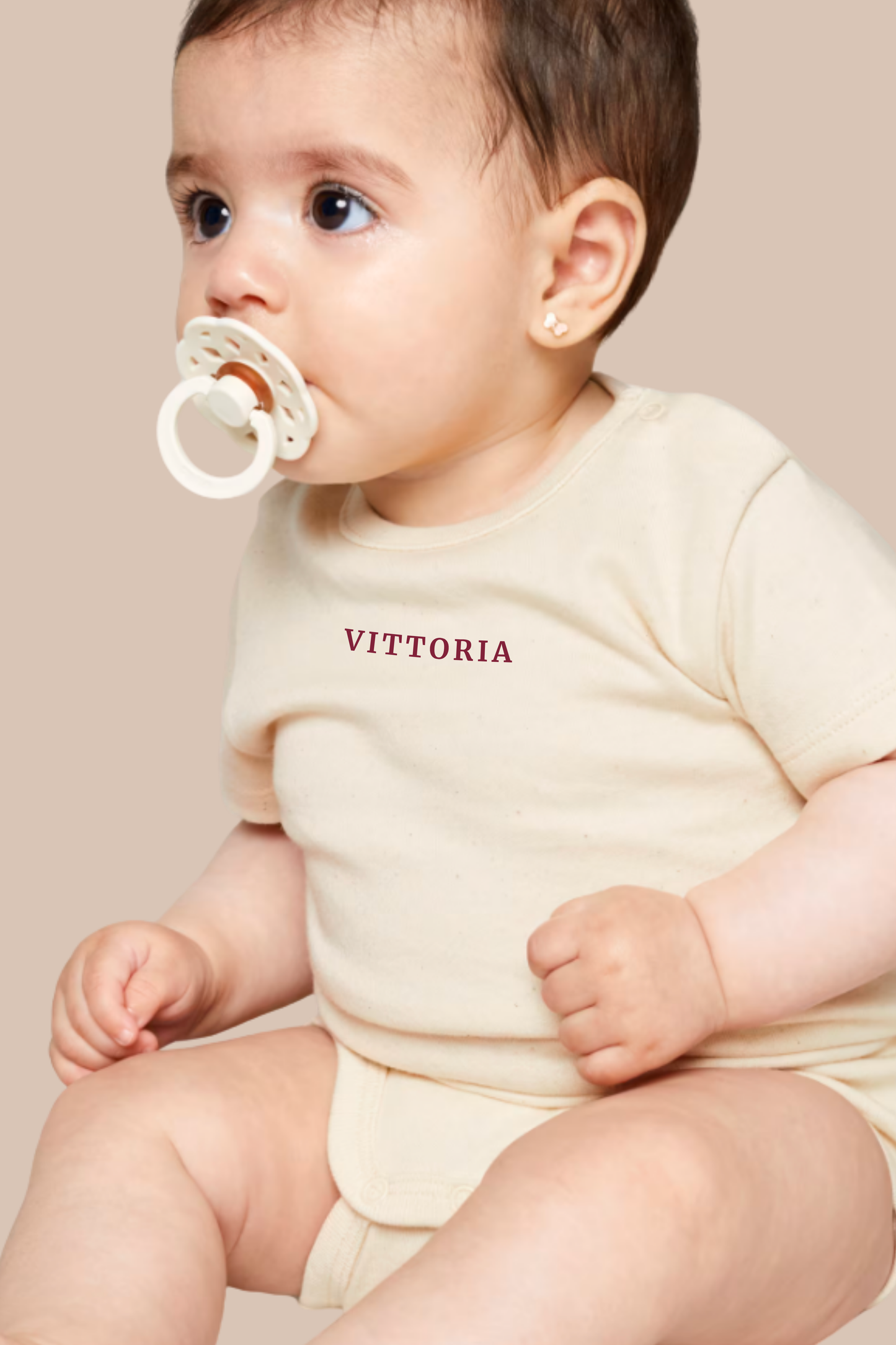 Body in cotone naturale personalizzabile con nome