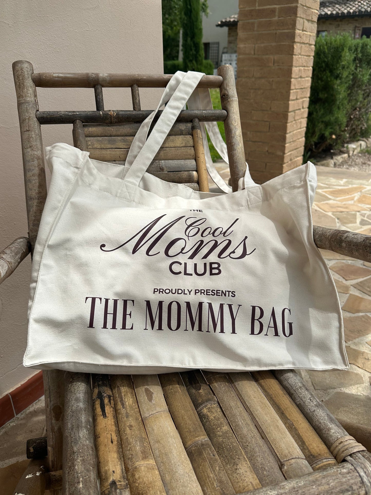 Tote bag “Cool Moms Club” – 100% cotone biologico naturale | PERSONALIZZABILE