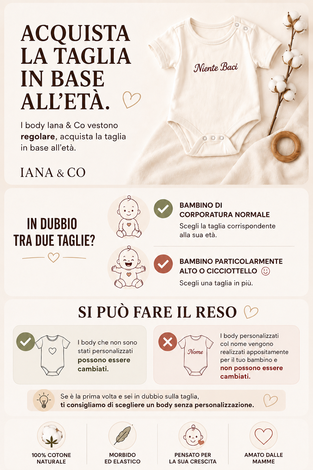 Body Niente Baci | Cotone Supernatural 0-24