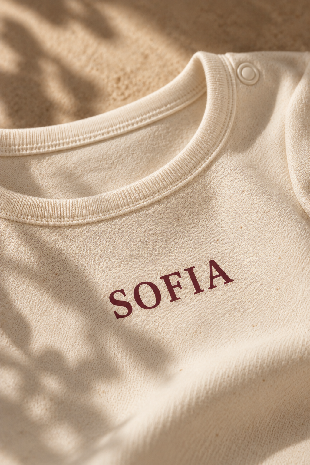 Body in cotone naturale personalizzabile con nome