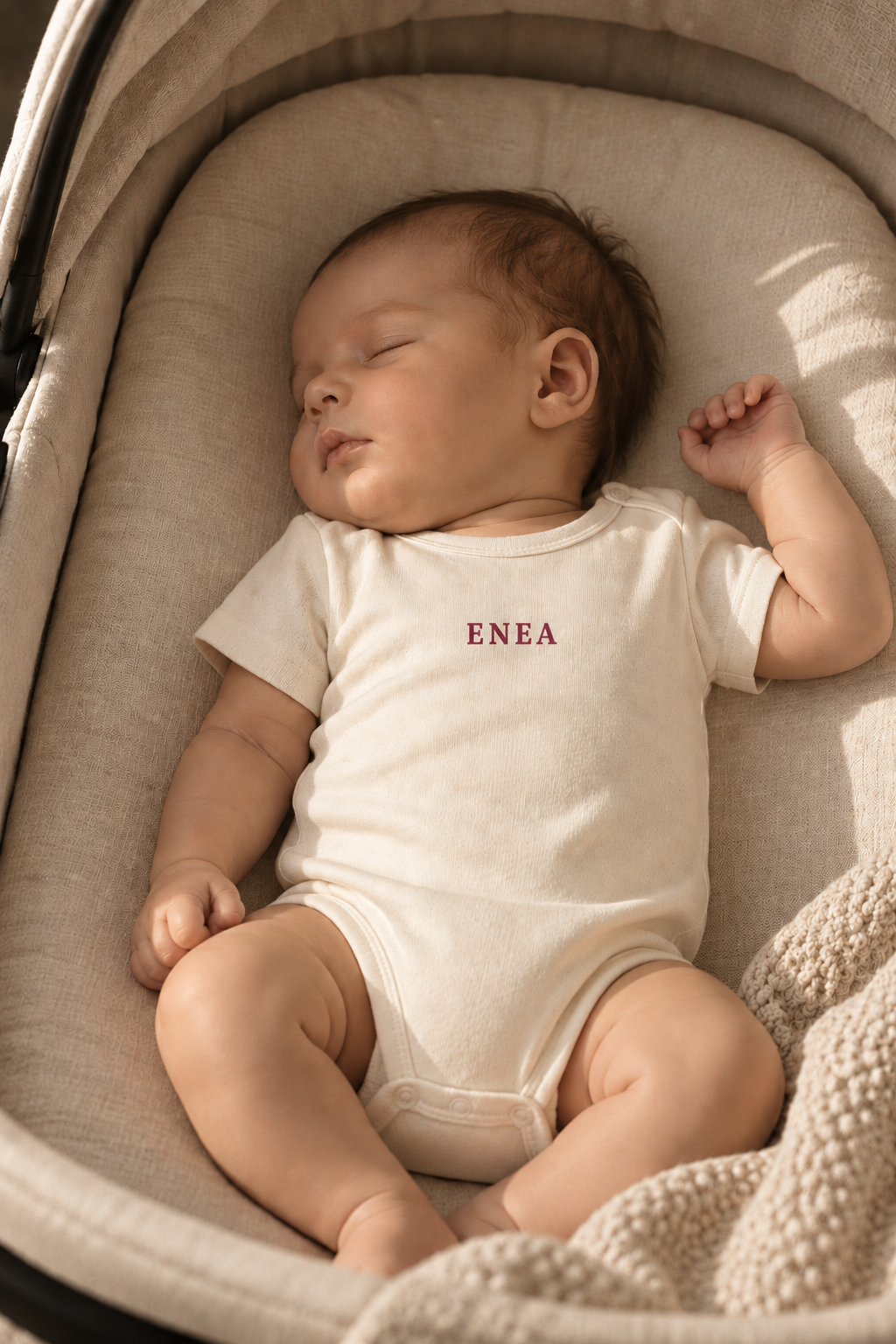 Body in cotone naturale personalizzabile con nome