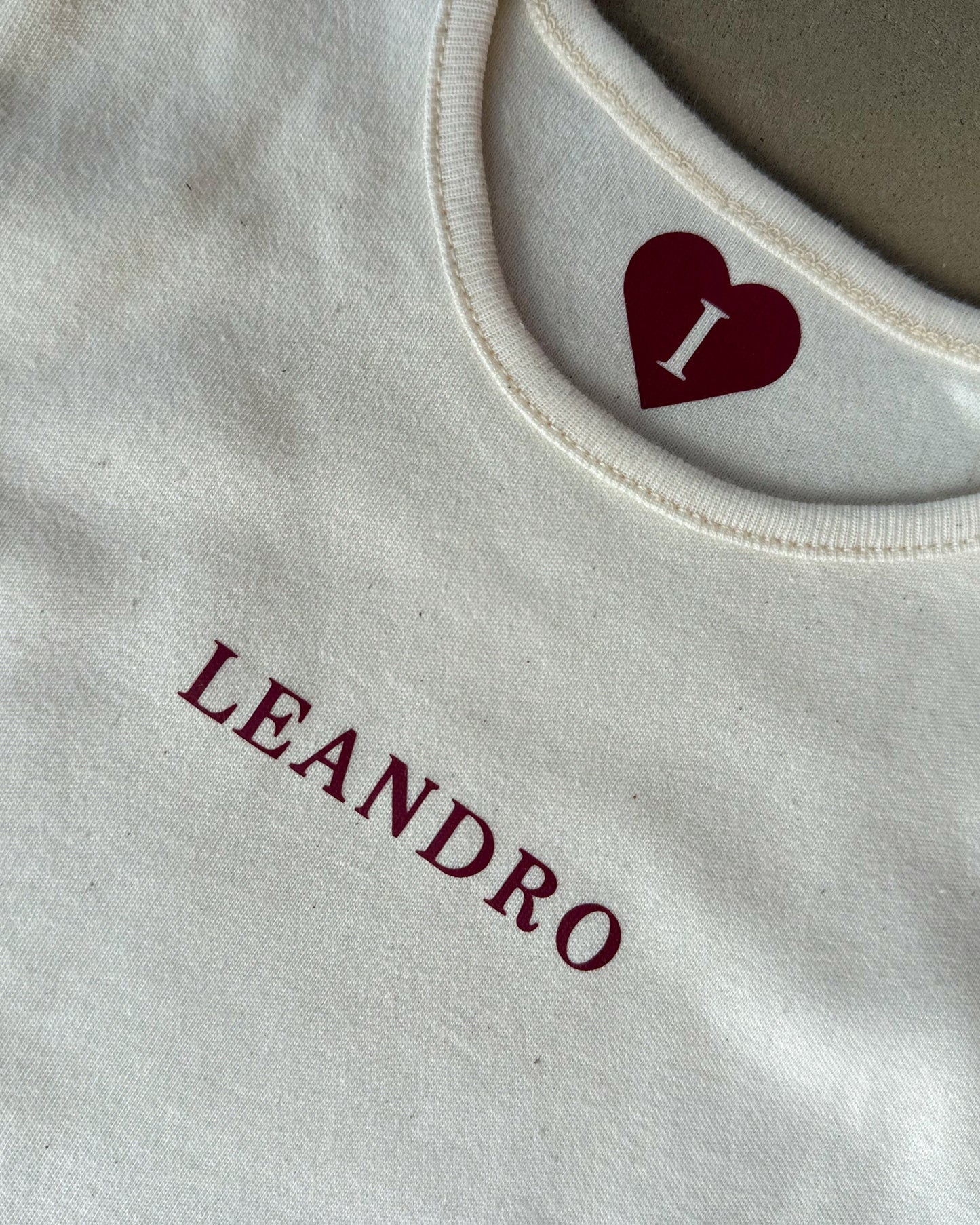 Body in cotone naturale personalizzabile con nome
